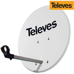 Antenne parabolique diam.63cm offset disque aluminium couleur white Televes