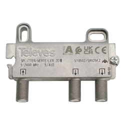 Televes 519502 séparateur ou commutateur de câbles Diviseur de câbles Acier inoxydable