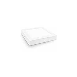 Downlight led carré mat blanc surface 18w chaud