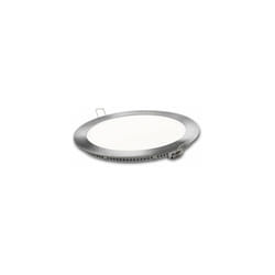 Downlight LED froid rond argent mat 24w