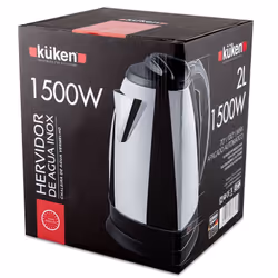 Küken 33670 bouilloire 2 L 1500 W Noir, Acier inoxydable