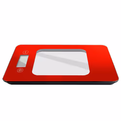 Küken 33708 escabeaux de cuisine Rouge Comptoir Rectangle Balance de ménage électronique