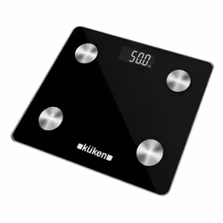 Küken 34123, Pèse-personne électronique, 200 kg, Noir, kg, lb, ST, Rectangle, Verre trempé