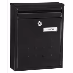 Arregui V-1324, Boîte aux lettres encastrable, Acier, Noir, Clé, 1 pièce(s), 250 mm