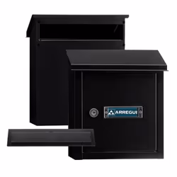 Arregui V-4034, Boîte aux lettres sur pied , Noir, Clé, Devant, Côté arrière, 23 cm