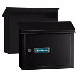 Arregui V-4064, Boîte aux lettres encastrable, Aluminium, Noir, Clé, Devant, 365 mm