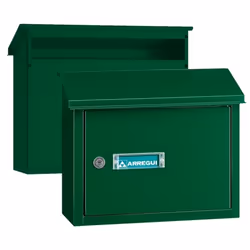 Arregui V-4073, Boîte aux lettres encastrable, Acier galvanisé, Vert, Clé, 1 pièce(s), 365 mm