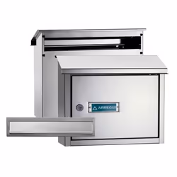 Arregui V-4087, Boîte aux lettres sur pied , Acier inoxydable, Clé, Devant, Côté arrière, 32,5 cm