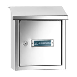 Arregui - V4097 Boîte aux lettres en acier inoxydable pour porte, mur et portail, Boîte aux lettres intérieure avec fente de 23 x 4 cm, Taille s