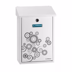 Arregui E-5606, Boîte aux lettres encastrable, Acier inoxydable, Argent, Clé, Haut, Devant