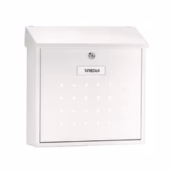 Arregui E-5611, Boîte aux lettres encastrable, Acier, Blanc, Clé, 1 pièce(s), Haut