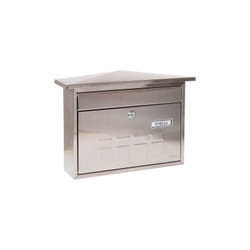 Arregui - Deco E5707 Boîte aux Lettres Individuelle en Acier Inoxydable, Taille m (courrier A4, magazine), Boîte aux Lettres Murale au Fond Étroit,