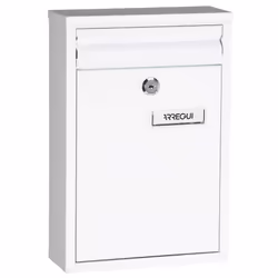 Arregui E-5751, Boîte aux lettres encastrable, Acier, Blanc, Clé, 1 pièce(s), 220 mm