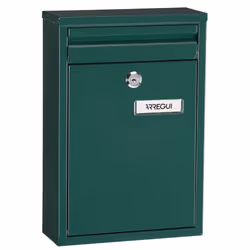 Arregui E-5753, Boîte aux lettres encastrable, Acier, Vert, Clé, 1 pièce(s), 220 mm
