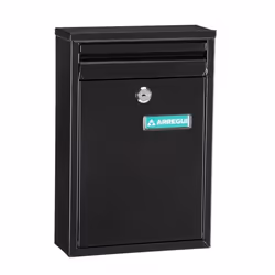 Arregui E-5754, Boîte aux lettres encastrable, Acier, Noir, Clé, 1 pièce(s), 220 mm