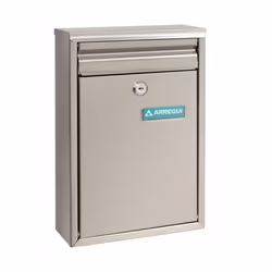 Arregui E-5757, Boîte aux lettres encastrable, Acier inoxydable, Acier inoxydable, verticale, Clé, 1 pièce(s)