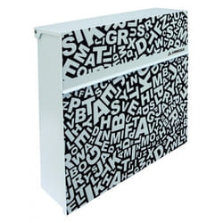 Arregui E-6512 boîte aux lettres Noir, Blanc Boîte aux lettres encastrable Acier