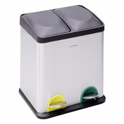 Poubelle de recyclage en acier inoxydable 2 seaux avec ouverture à pédale. Caractéristiques : - Le corps de l’Arregui STEP BI ...