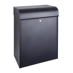 Arregui - Kangur SP005NG Boîte aux lettres et boîte à colis en acier, pour colis et enveloppe, Grande capacité, bouche d'entrée « anti-retour » Noir