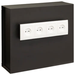 Arregui - Socket Coffre-fort invisible à emmurer, à cacher derrière prises de courant, 4 prises - 35 x 40 x 13 cm (ref 23000W-S2)