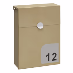 Boîte aux lettres individuelle extérieure avec numéro de logement personnalisable. C'est fournie avec un vinyle et deux bande ...