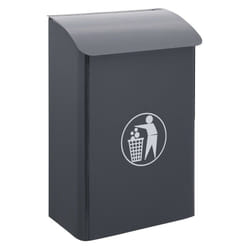 Arregui - E6115 Poubelle Murale de recyclage en acier pour garage et espaces communs intérieurs, 30 l, Gris