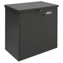 Arregui - Bigpack Base EP2104 Boîte à colis en acier, pour des très gros colis de 47 x 46 x 20 cm, noir