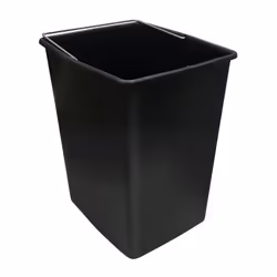 ARREGUI Seau en platique pour poubelle de recyclage ARREGUI BASIC, TOP et CONFORT, 17L avec anse en metal, noir