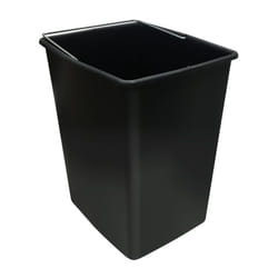 Arregui - Seau en platique pour poubelle de recyclage basic, top et confort, 17L avec anse en metal, noir