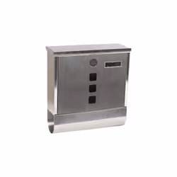 Chance Porte-journaux Inox est une boîte aux lettres extérieure individuelle, fabriquée en acier inoxydable, de taille M (For ...