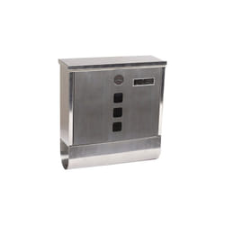 Arregui - Chance E7007 Boîte aux Lettres Individuelle en Acier Inoxydable avec Porte-journaux, Taille m (Format A4), Boîte aux Lettres avec Serrure