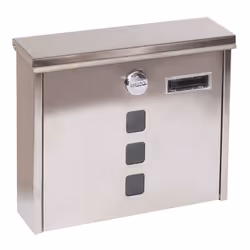 Chance Inox est une boîte aux lettres extérieure individuelle, fabriquée en acier inoxydable, de taille M (Format DIN A4). Bo ...