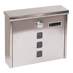 Arregui - Chance E7107 Boîte aux Lettres Individuelle en Acier Inoxydable, Taille m (Format A4), Boîte aux Lettres avec Serrure Couverte et