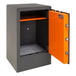 ARREGUI Plus C 180090 Coffre-fort à code et a clé avec socle double sécurité electronique à code et serrure certifiée à clé 68L