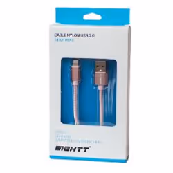 Eightt ECI-2P, 1 m, Lightning, USB A, Mâle, Mâle, Rose