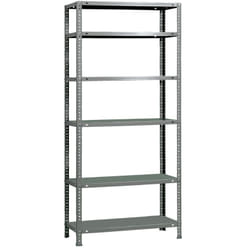 SIMON CLASSIC étagère en métal avec vis avec 6 étagères (200x90x30cm) GRIS