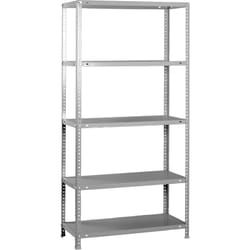 SimonRack Étagère Rangement, 2000x1000x400 mm, 5 Niveaux, 100 kg Capacité de Charge et Point de Flexion, Métal , Étagère Garage, Gris - Comfort