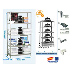 Simonrack - Simon Rack - Etagère Confort 2000x1000x500mm Gris foncé Charge 100Kg - comfort plus 5/500