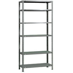 SimonRack Étagère Rangement, 2000x900x400 mm, 6 Niveaux, 75 kg Capacité de Charge et Point de Flexion, Métal , Étagère Garage, Gris - Advantage
