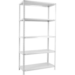 SimonRack Étagère Rangement, 2000x1100x400 mm, 5 Niveaux, 90 kg Capacité de Charge et Point de Flexion, Métal , Étagère Garage, Blanc - Comfort