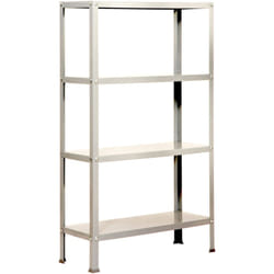 Tagère métallique Simon Rack avec vis couleur blanche 4 étagères 1600x800x300 mm Fabriquée en Espagne