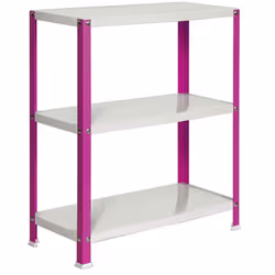 Étagère en métal avec VIS de couleur ROSE/BLANC avec une capacité de charge par étagère de 100 kg Le nombre d’étagères est de ...