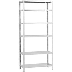 SIMON CLASSIC étagère en métal avec vis de 6 étagères (200x90x50cm) BLANC