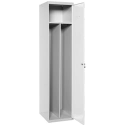 SimonRack Vestiaire Métallique 1 Porte, 1800x400x500 mm, Module additionnel, Serrure à Clé et Aérations, Gris/Blanc Simonlocker