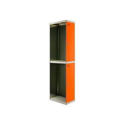 Casiers en métal simonlocker (180x30x50cm) gris et orange