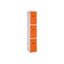 Simonlocker casier en métal (180x30x50cm) gris et orange