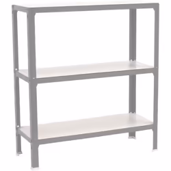 Étagère en métal gris/blanc avec 3 étagères Il a une capacité de charge par étagère de 150 kg et une capacité totale de 450 k ...