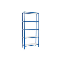 Simon home Étagère 4 étagères en métal sans vis (160x100x30cm) gris et blanc