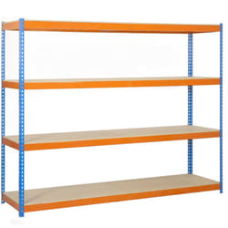 Etagère 4 niveaux Simonrack ecoforte 2104-4 bleu orange 2000x2100x450mm