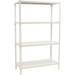 Tagère Rangement, 1500x1200x300 mm, 4 Niveaux, 200 kg Capacité de Charge et Point de Flexion, Métal , Étagère Garage, Blanc - Simonclick - Simonrack